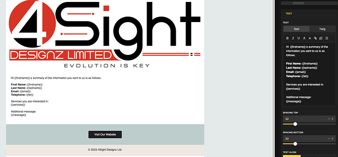 Email designer